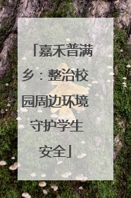 嘉禾普满乡：整治校园周边环境 守护学生安全