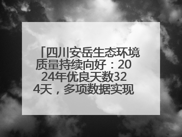 四川安岳生态环境质量持续向好：2024年优良天数324天，多项数据实现100%