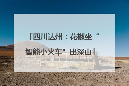 四川达州：花椒坐“智能小火车”出深山