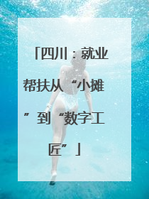 四川：就业帮扶从“小摊”到“数字工匠”