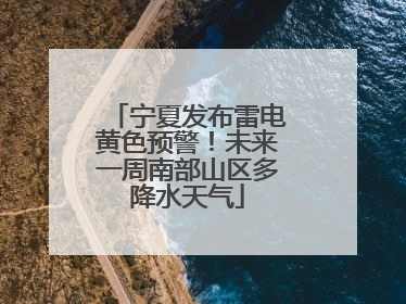 宁夏发布雷电黄色预警！未来一周南部山区多降水天气