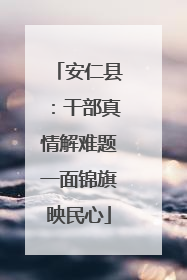 安仁县：干部真情解难题一面锦旗映民心