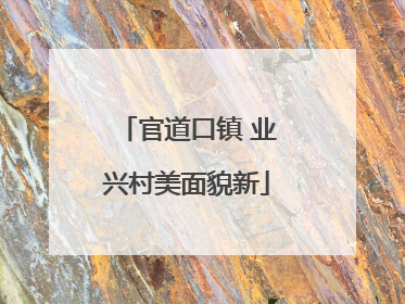 官道口镇 业兴村美面貌新