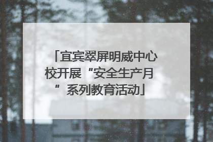 宜宾翠屏明威中心校开展“安全生产月”系列教育活动