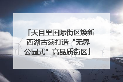 天目里国际街区焕新 西湖古荡打造“无界公园式”高品质街区