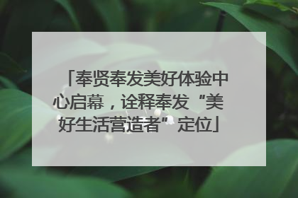 奉贤奉发美好体验中心启幕，诠释奉发“美好生活营造者”定位