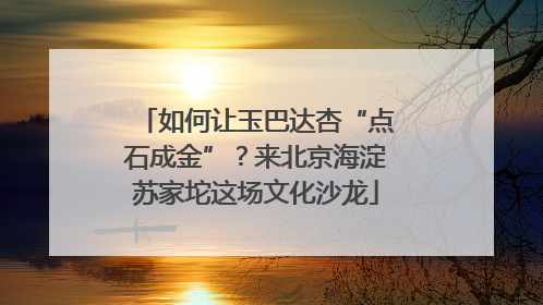 如何让玉巴达杏“点石成金”？来北京海淀苏家坨这场文化沙龙