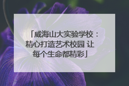 威海山大实验学校：精心打造艺术校园 让每个生命都精彩