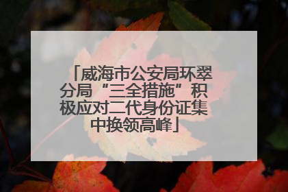 威海市公安局环翠分局“三全措施”积极应对二代身份证集中换领高峰