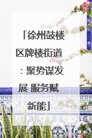 徐州鼓楼区牌楼街道：聚势谋发展 服务赋新能