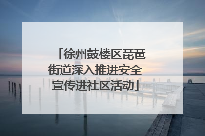 徐州鼓楼区琵琶街道深入推进安全宣传进社区活动