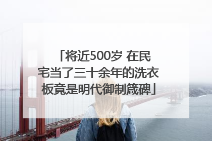 将近500岁 在民宅当了三十余年的洗衣板竟是明代御制箴碑