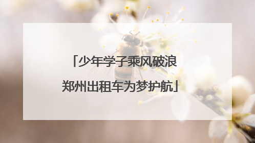 少年学子乘风破浪 郑州出租车为梦护航