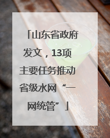 山东省政府发文，13项主要任务推动省级水网“一网统管”