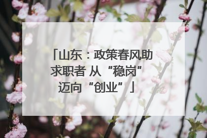 山东：政策春风助求职者 从“稳岗”迈向“创业”