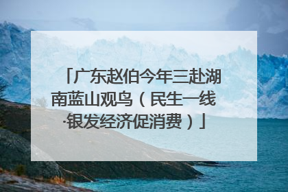 广东赵伯今年三赴湖南蓝山观鸟（民生一线·银发经济促消费）