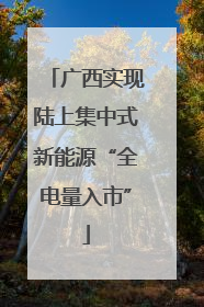 广西实现陆上集中式新能源“全电量入市”