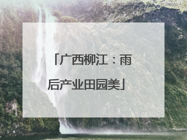 广西柳江：雨后产业田园美