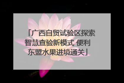 广西自贸试验区探索智慧查验新模式 便利东盟水果进境通关