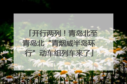 开行两列！青岛北至青岛北“青烟威半岛环行”动车组列车来了