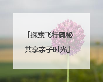 探索飞行奥秘 共享亲子时光