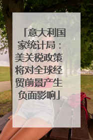 意大利国家统计局：美关税政策将对全球经贸前景产生负面影响