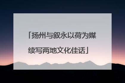 扬州与叙永以荷为媒续写两地文化佳话