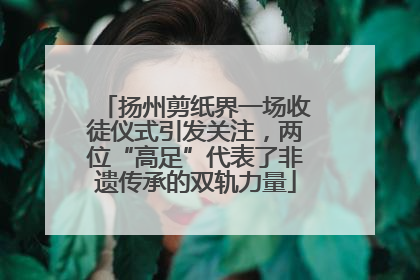 扬州剪纸界一场收徒仪式引发关注，两位“高足”代表了非遗传承的双轨力量
