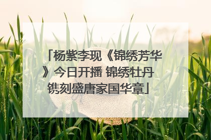 杨紫李现《锦绣芳华》今日开播 锦绣牡丹镌刻盛唐家国华章