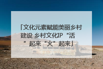 文化元素赋能美丽乡村建设 乡村文化IP“活”起来“火”起来