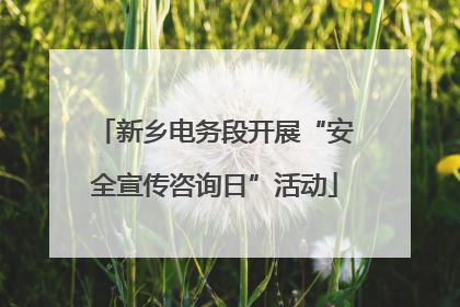 新乡电务段开展“安全宣传咨询日”活动