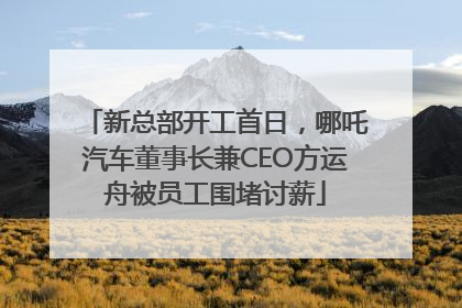 新总部开工首日，哪吒汽车董事长兼CEO方运舟被员工围堵讨薪
