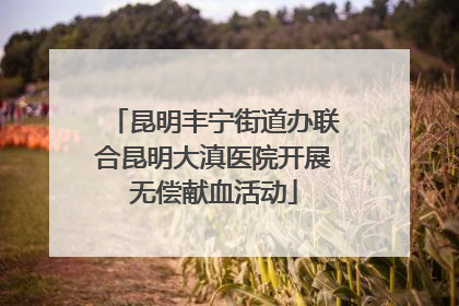 昆明丰宁街道办联合昆明大滇医院开展无偿献血活动