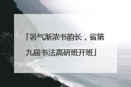 暑气渐浓书韵长，省第九届书法高研班开班