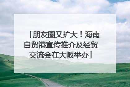 朋友圈又扩大！海南自贸港宣传推介及经贸交流会在大阪举办