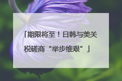 期限将至！日韩与美关税磋商“举步维艰”