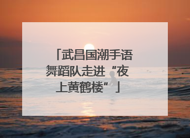 武昌国潮手语舞蹈队走进“夜上黄鹤楼”