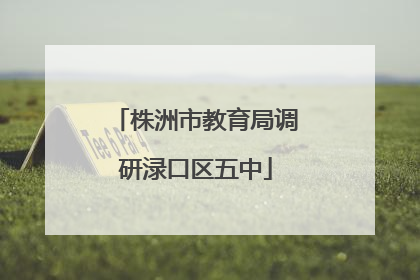 株洲市教育局调研渌口区五中