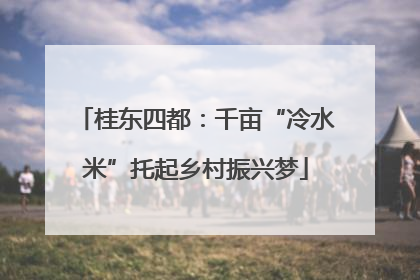 桂东四都：千亩“冷水米”托起乡村振兴梦