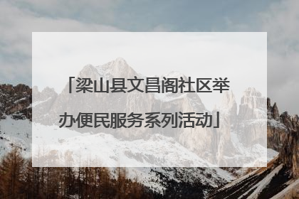 梁山县文昌阁社区举办便民服务系列活动