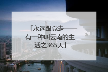 永远跟党走——有一种叫云南的生活之365天
