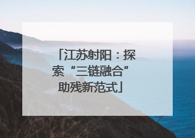 江苏射阳：探索“三链融合”助残新范式