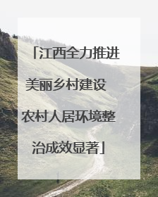 江西全力推进美丽乡村建设 农村人居环境整治成效显著