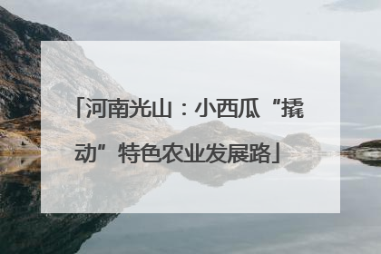 河南光山：小西瓜“撬动”特色农业发展路