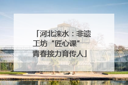 河北涞水：非遗工坊“匠心课” 青春接力育传人