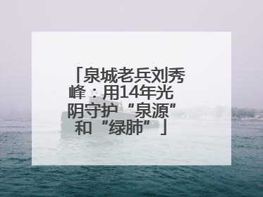 泉城老兵刘秀峰：用14年光阴守护“泉源”和“绿肺”