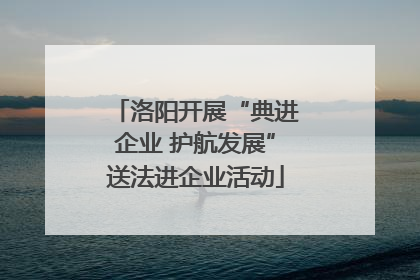 洛阳开展“典进企业 护航发展”送法进企业活动