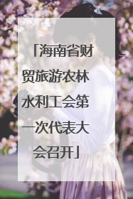 海南省财贸旅游农林水利工会第一次代表大会召开