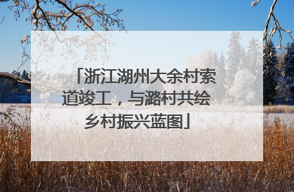 浙江湖州大余村索道竣工，与潞村共绘乡村振兴蓝图