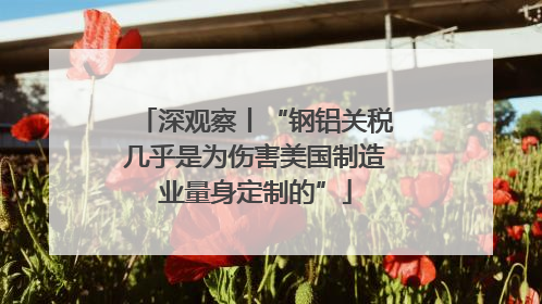 深观察丨“钢铝关税几乎是为伤害美国制造业量身定制的”
